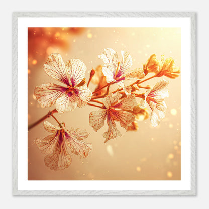 Whispers of Gold - Art print in white frame
