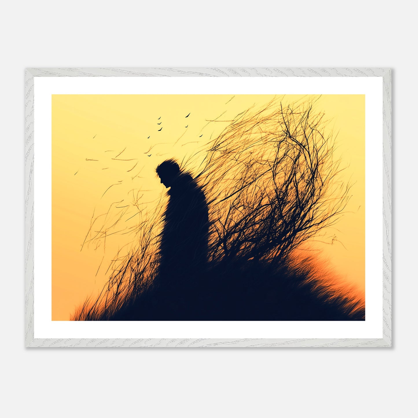 Erosion - Art print in white frame