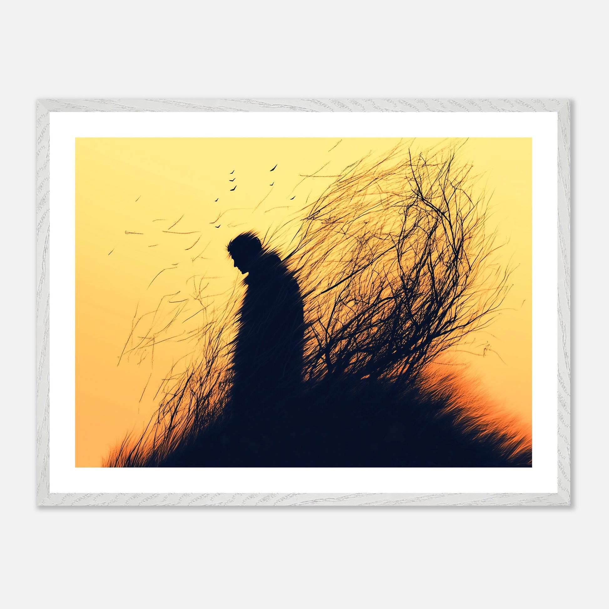 Erosion - Art print in white frame
