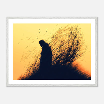 Erosion - Art print in white frame