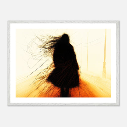 Losing Form - Art print in white frame