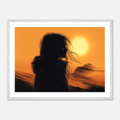 No Quarter - Art print in white frame