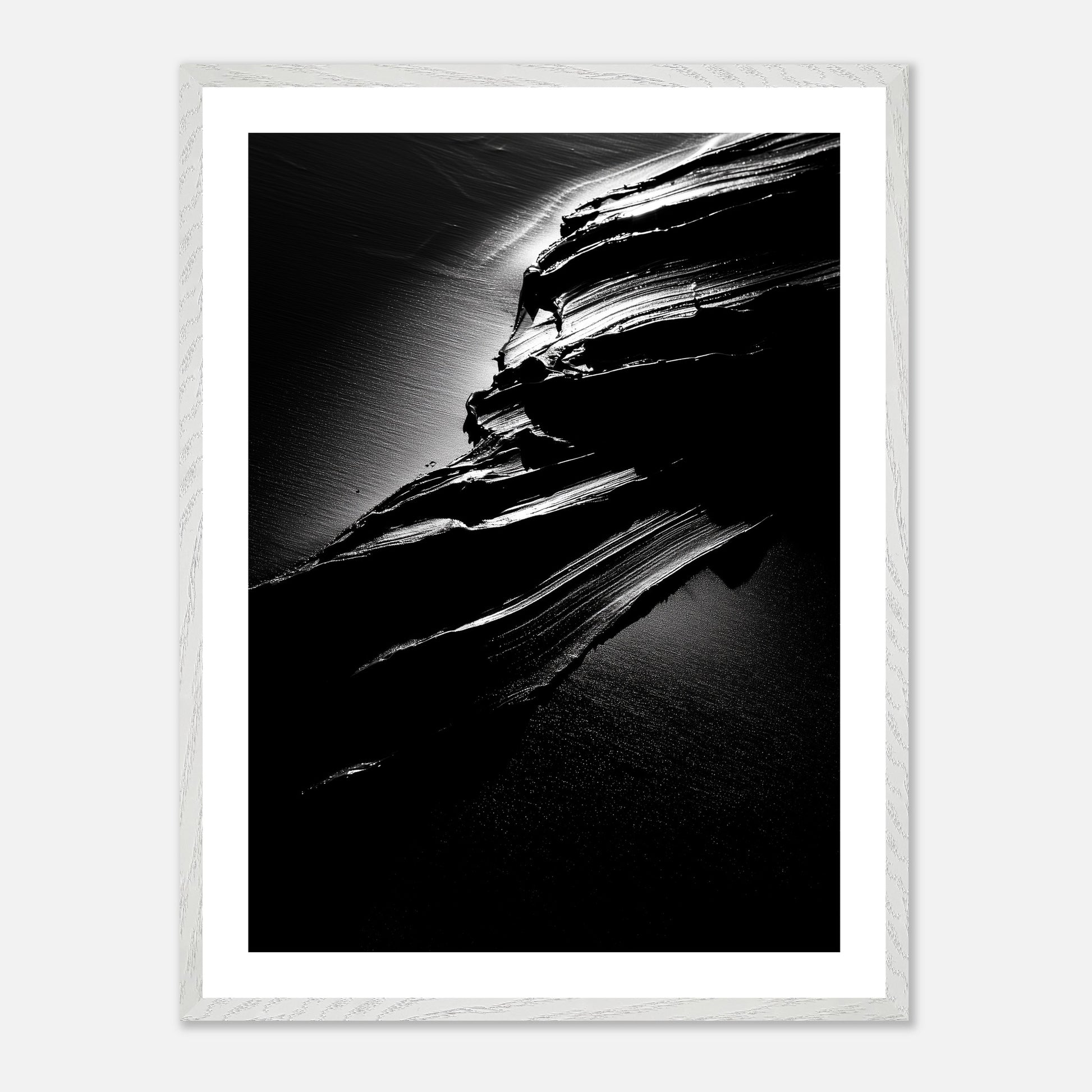 Sculpted Ridge - Art print in white frame