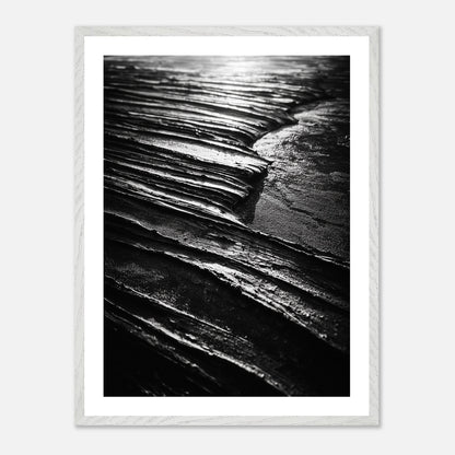 Scarred Plain - Art print in white frame