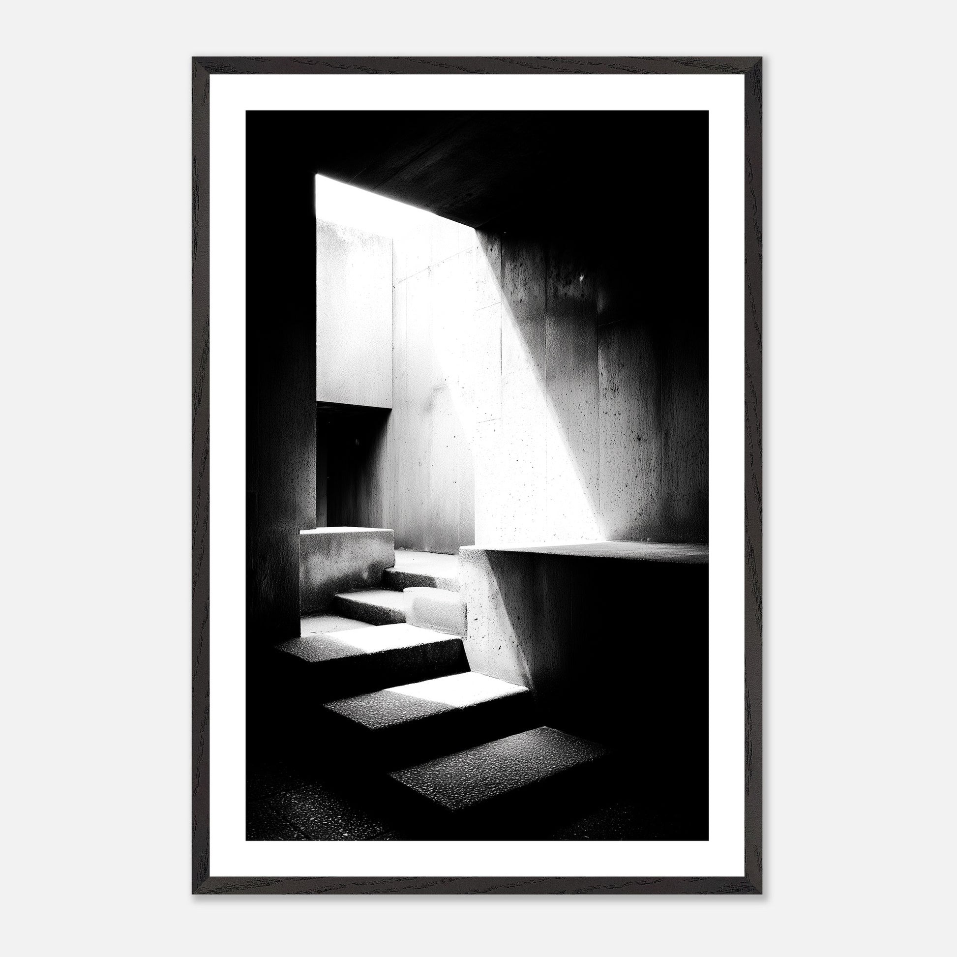 Light Descent - Art print in black frame