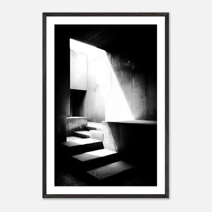 Light Descent - Art print in black frame