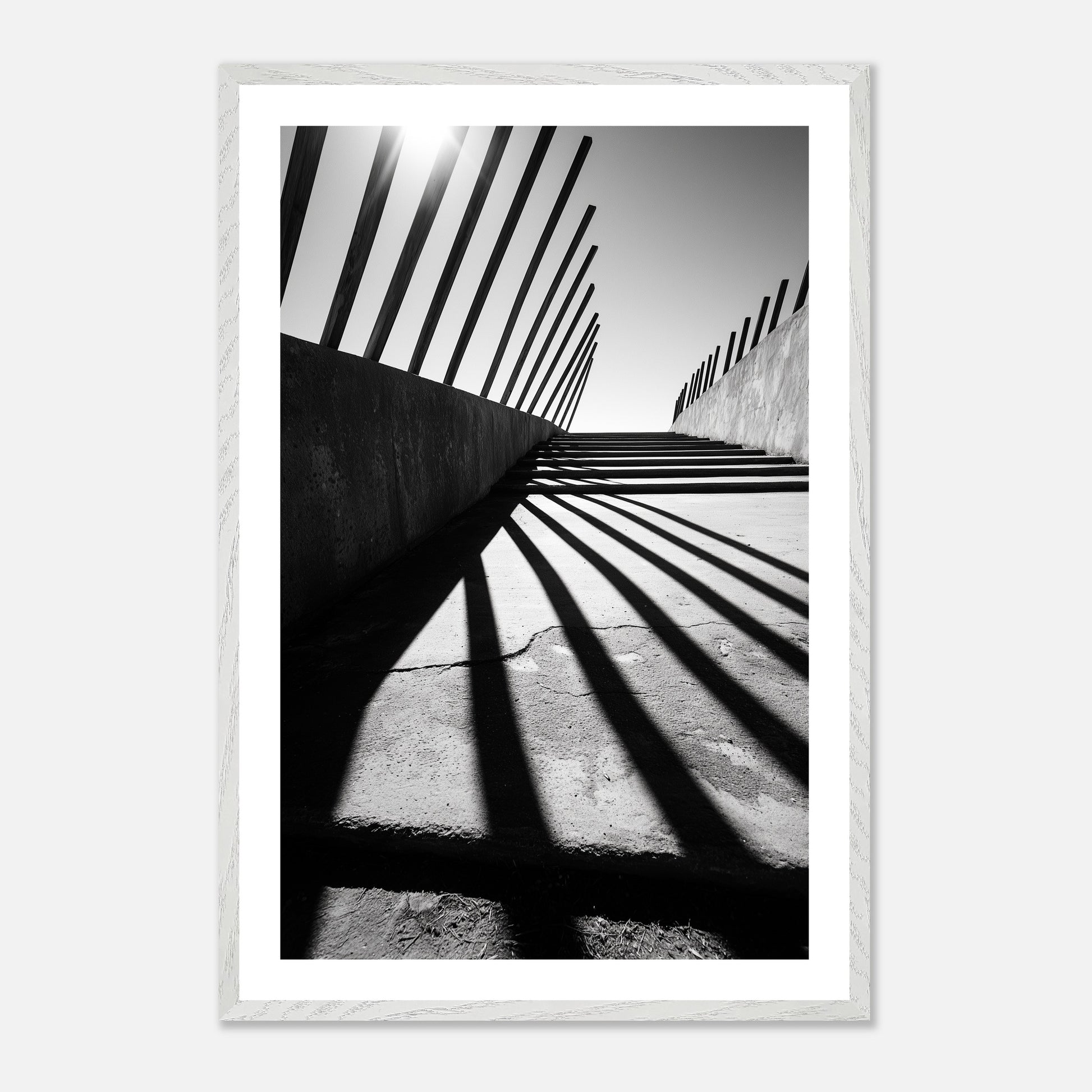 Shadow Array - Art print in white frame