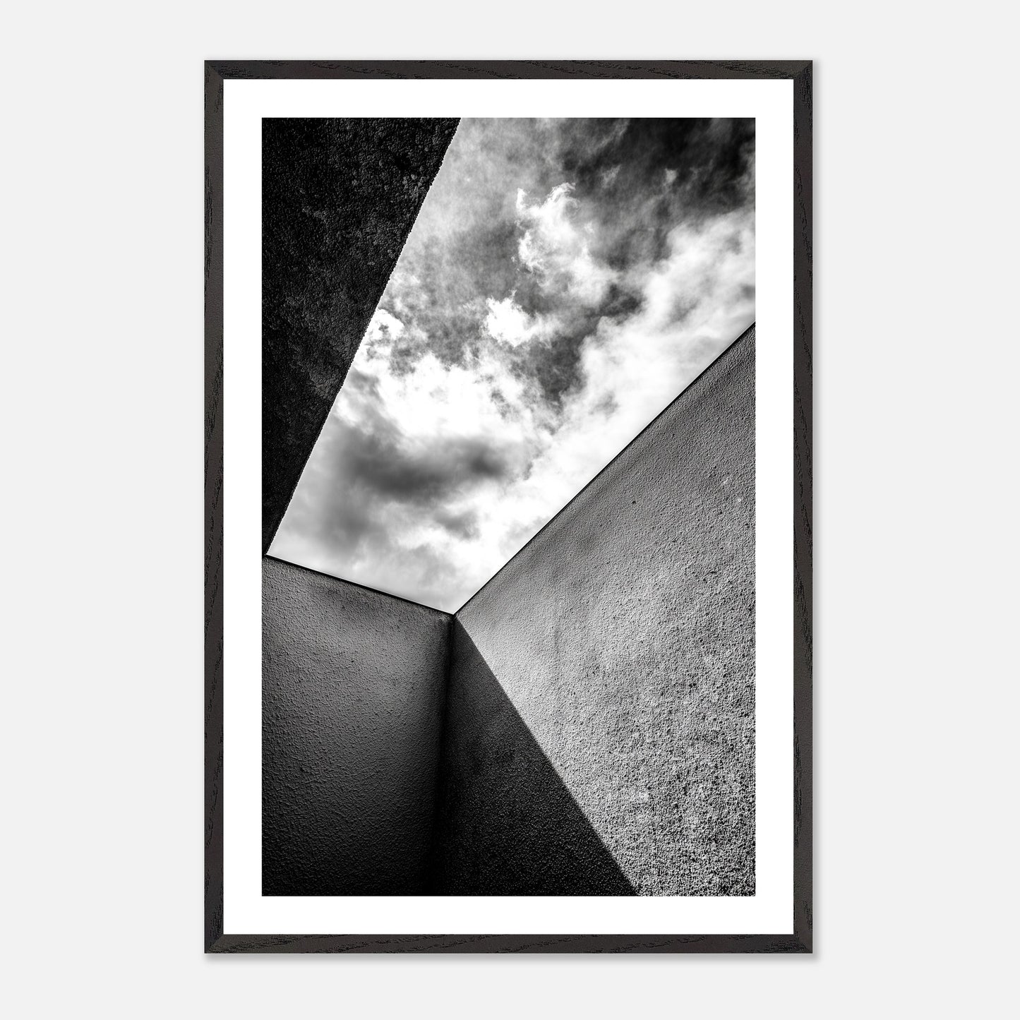 Sky Cut - Art print in black frame