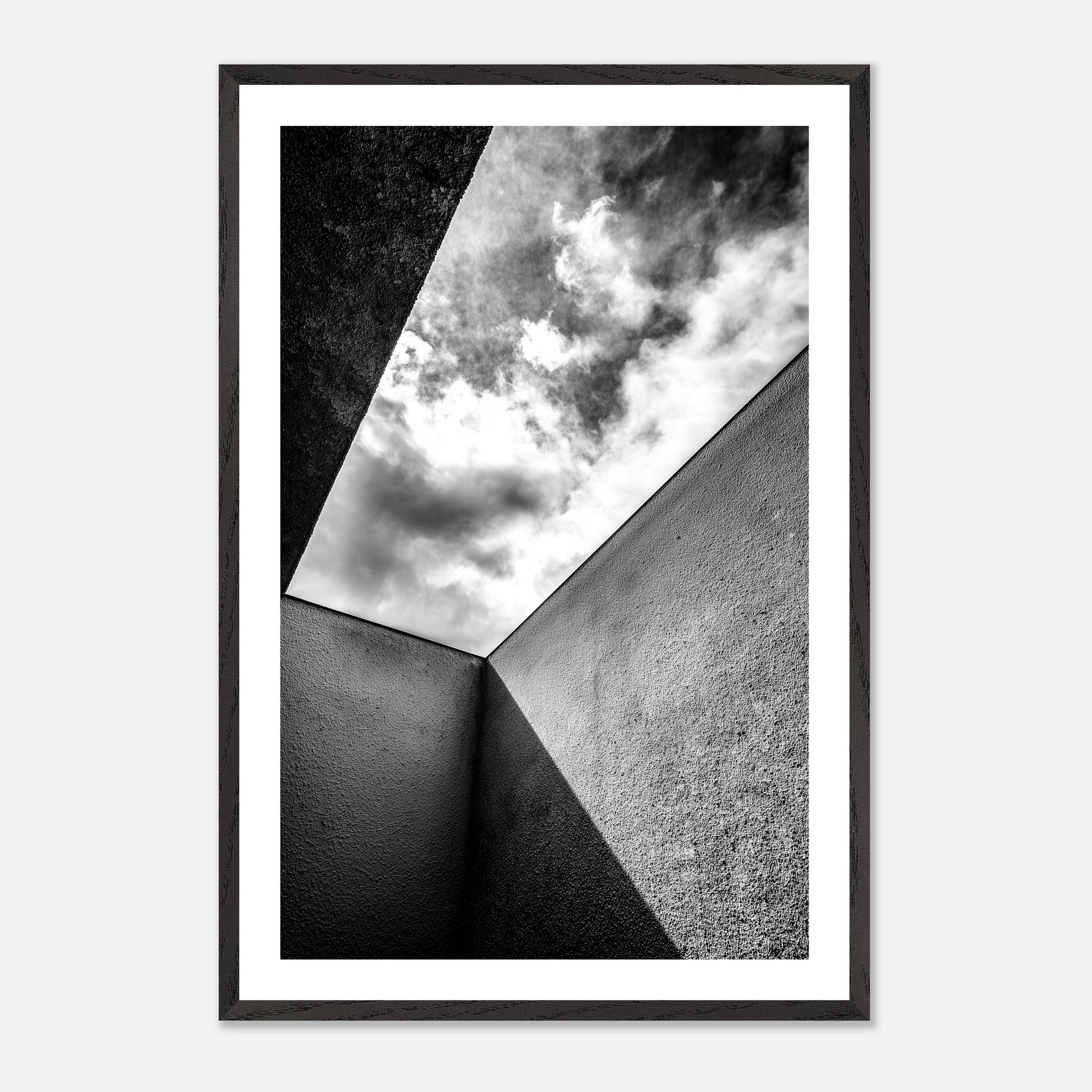 Sky Cut - Art print in black frame