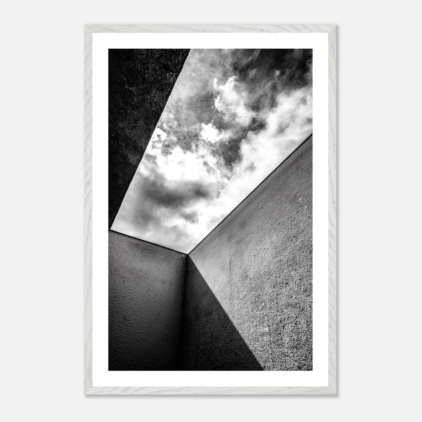 Sky Cut - Art print in white frame
