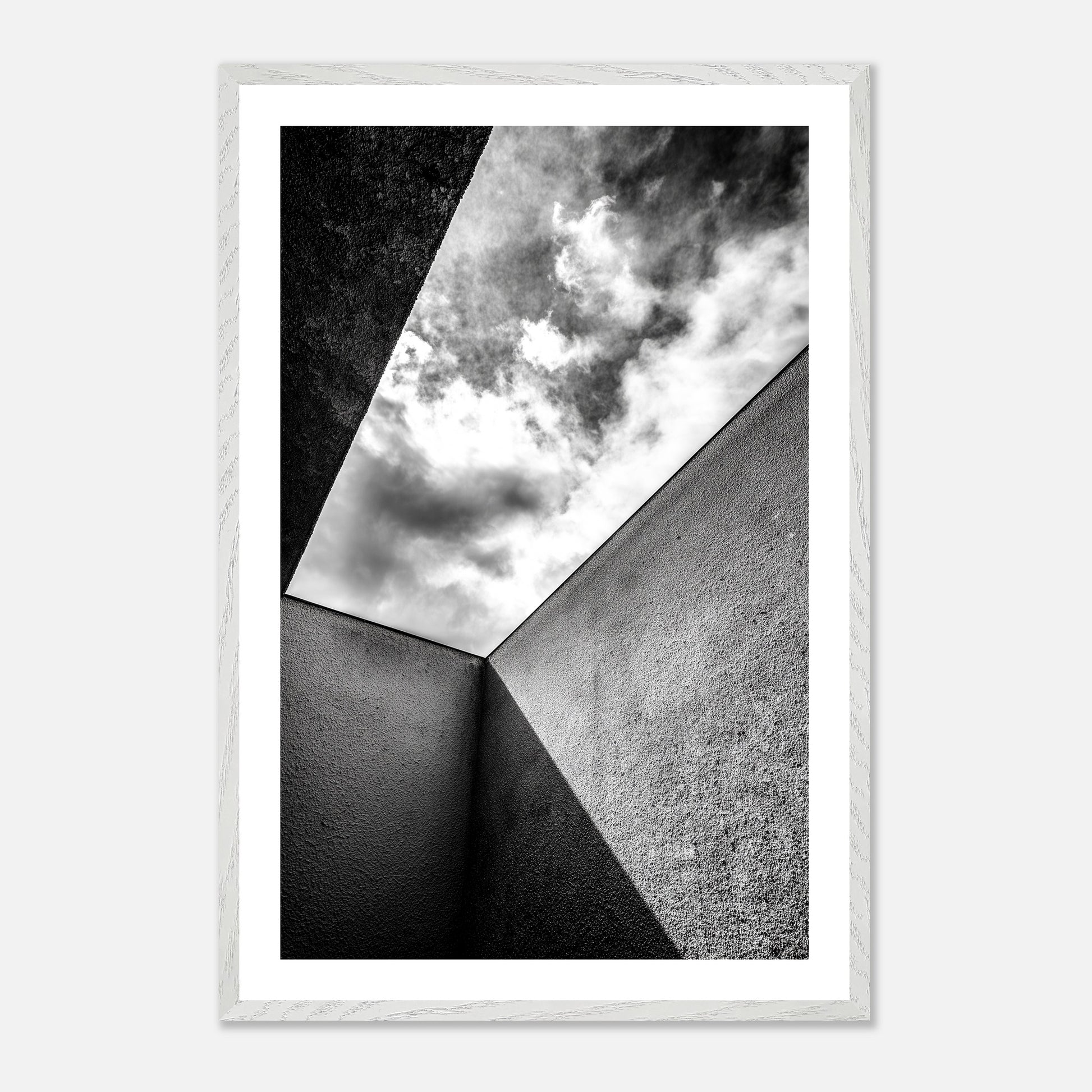 Sky Cut - Art print in white frame