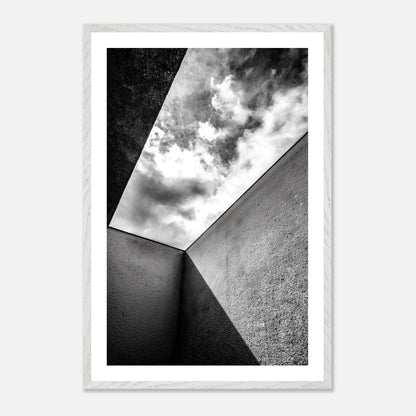Sky Cut - Art print in white frame
