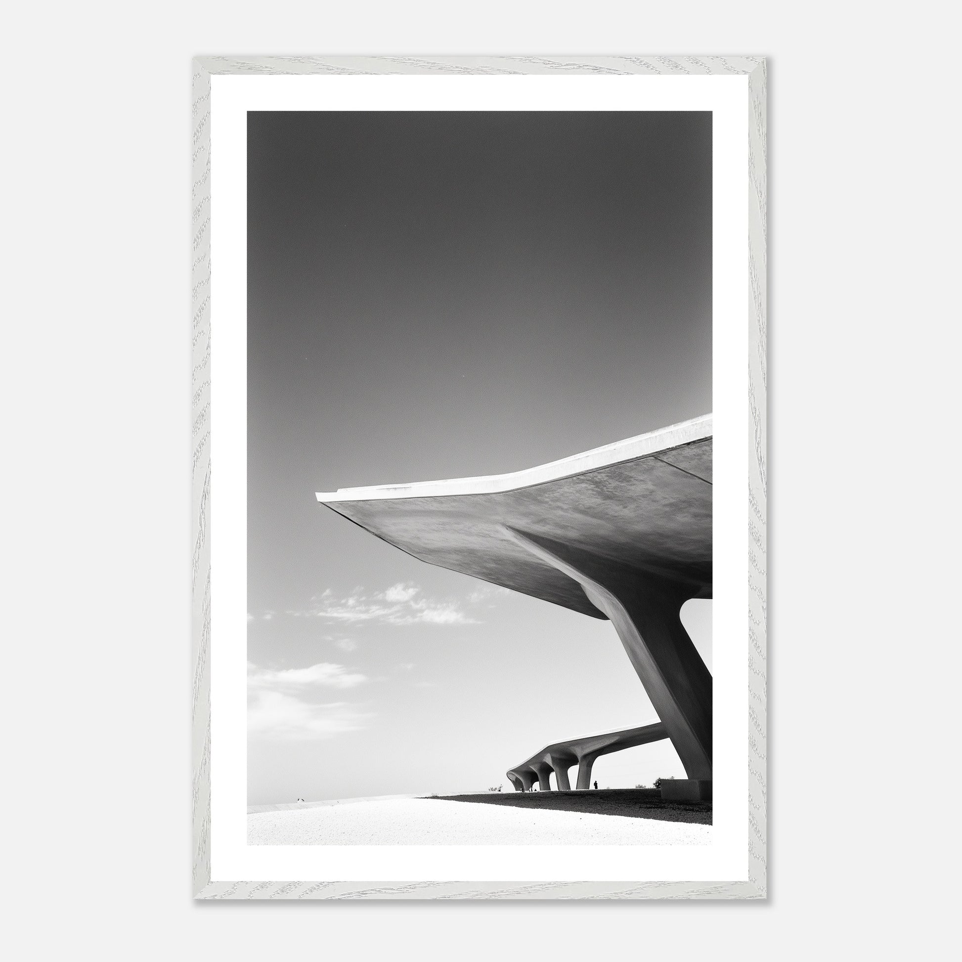 Wing Peak - Art print in white frame