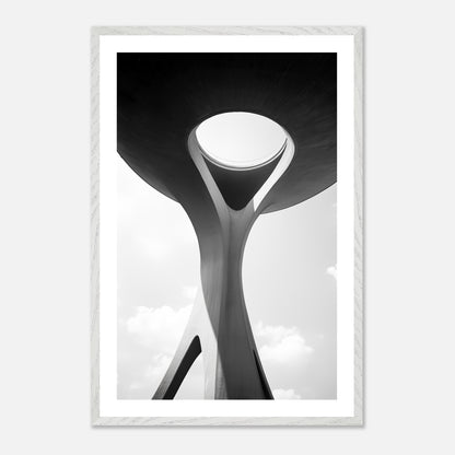 Sky Oculus - Art print in white frame