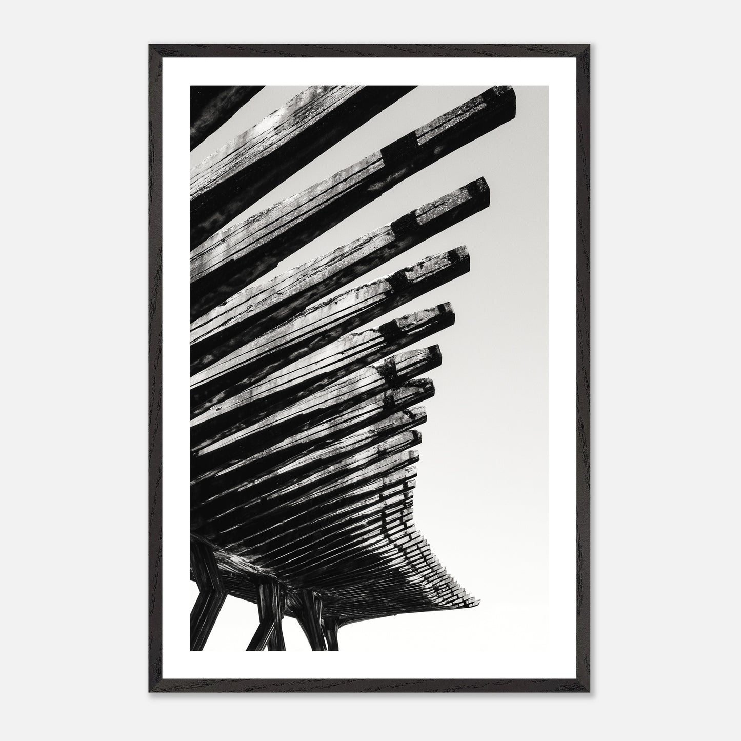 Ribbed Ascent - Art print in black frame