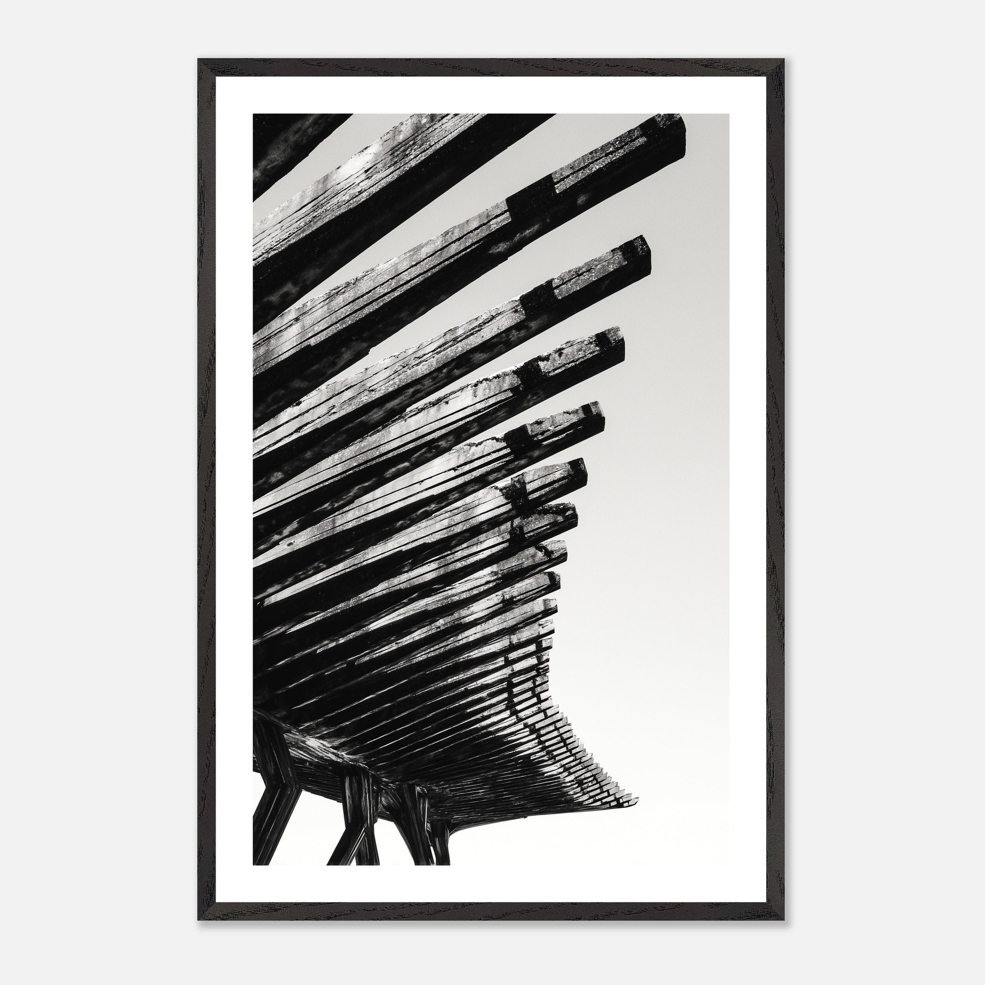 Ribbed Ascent - Art print in black frame