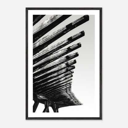Ribbed Ascent - Art print in black frame
