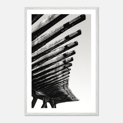 Ribbed Ascent - Art print in white frame