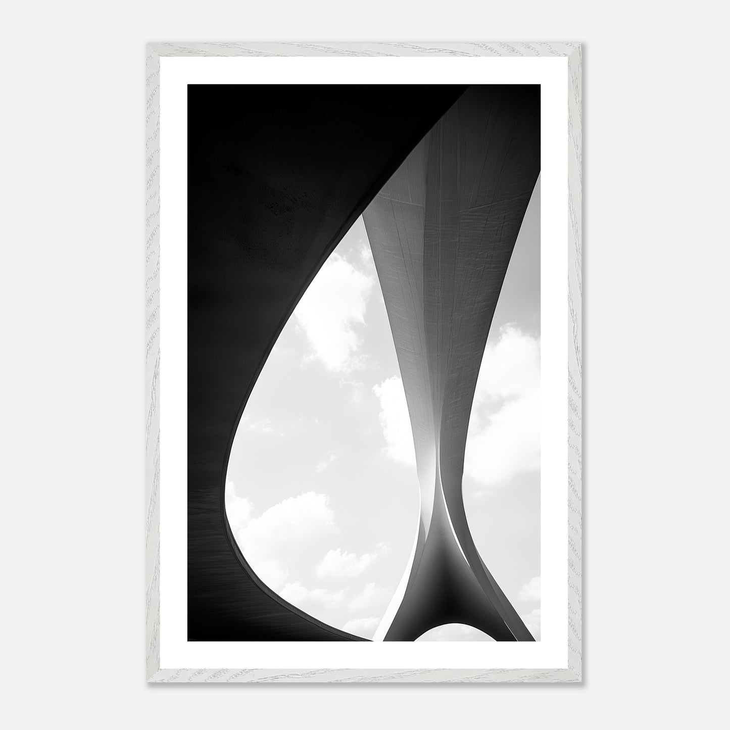 Sky Curve - Art print in white frame