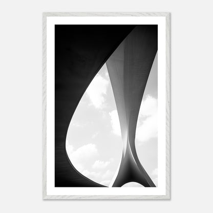Sky Curve - Art print in white frame