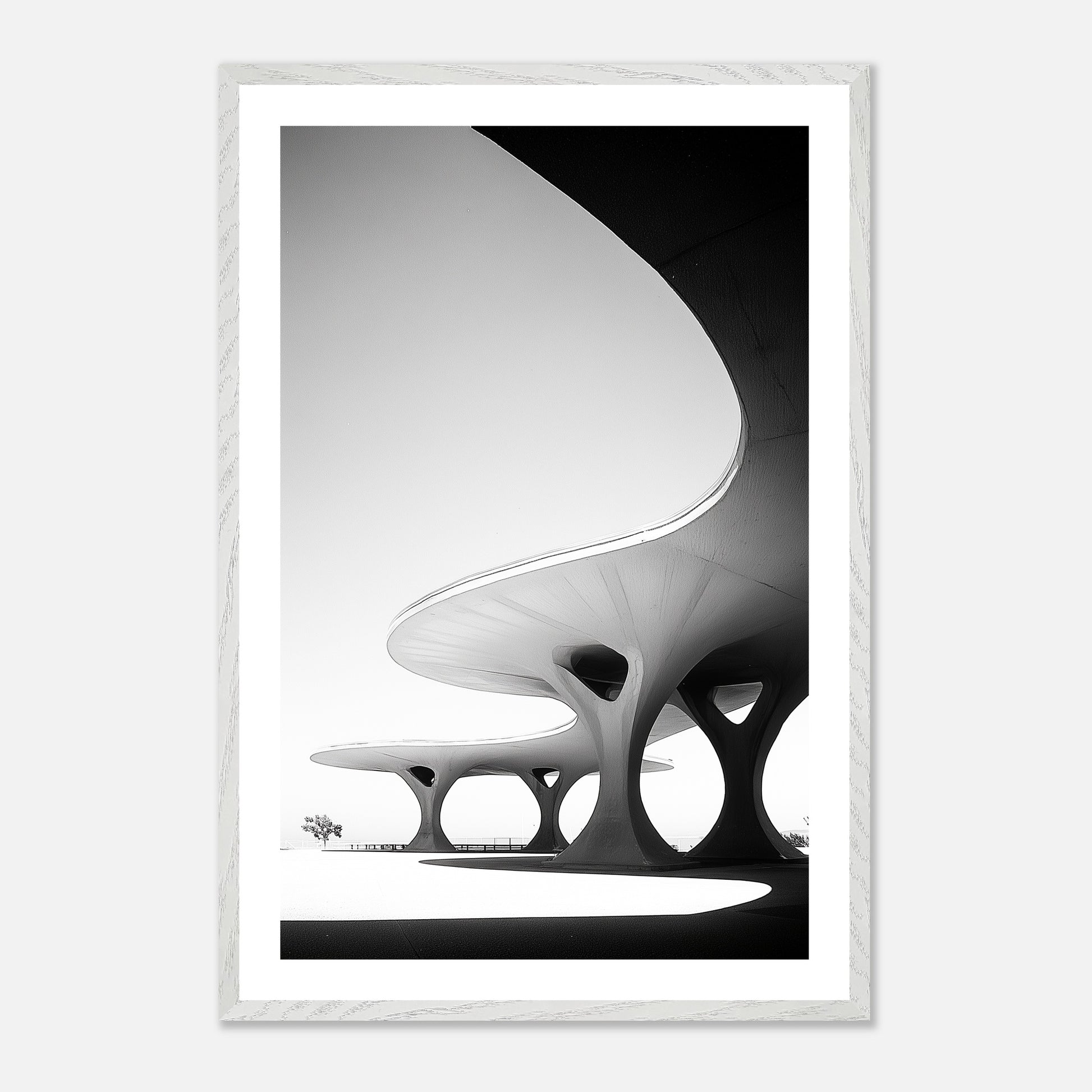 Concrete Canopy - Art print in white frame