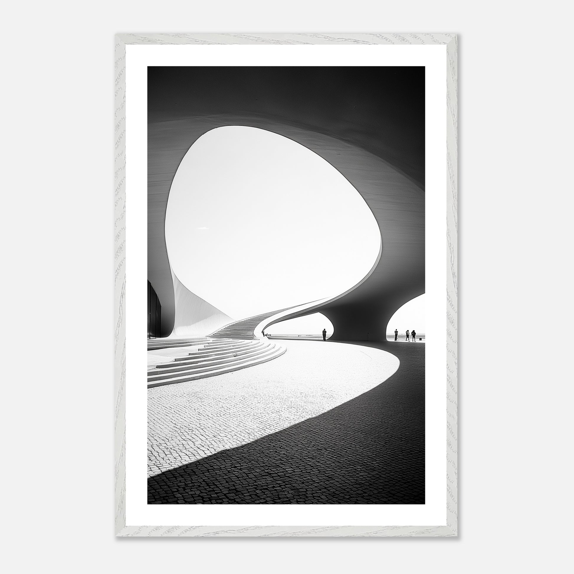 Concrete Flow - Art print in white frame