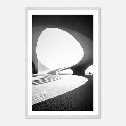 Concrete Flow - Art print in white frame