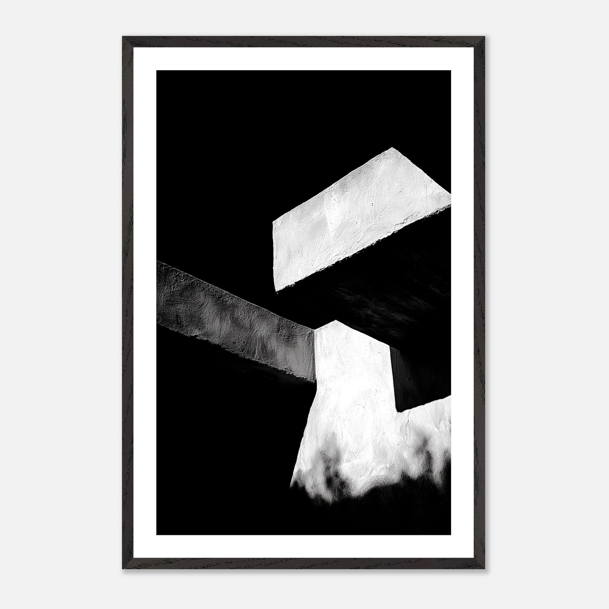Angular Divide - Art print in black frame