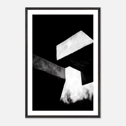 Angular Divide - Art print in black frame