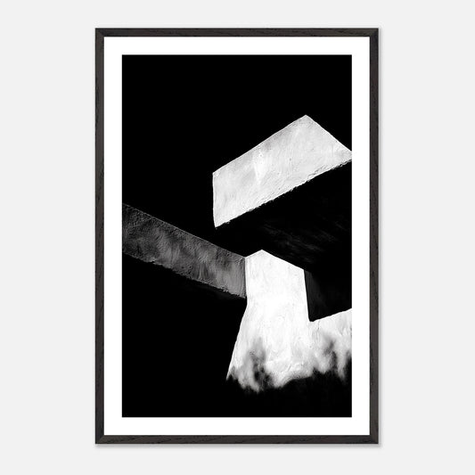 Angular Divide - Art print in black frame