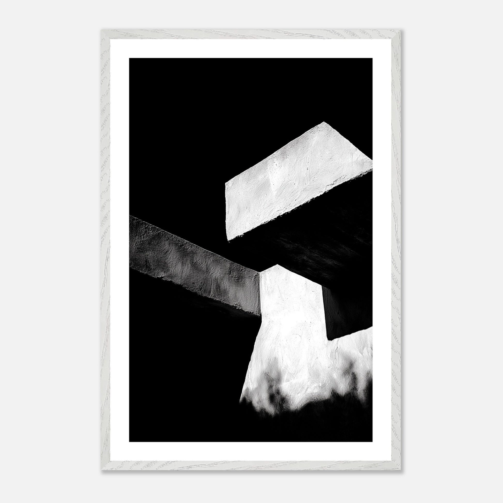Angular Divide - Art print in white frame