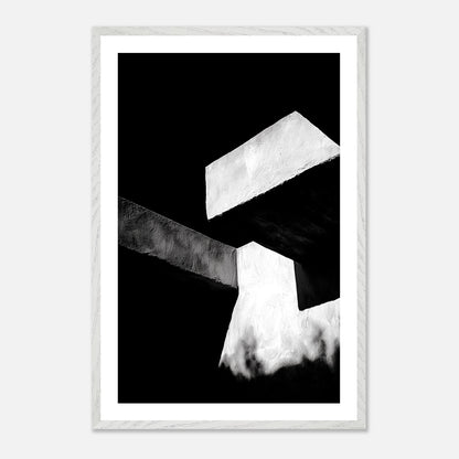 Angular Divide - Art print in white frame