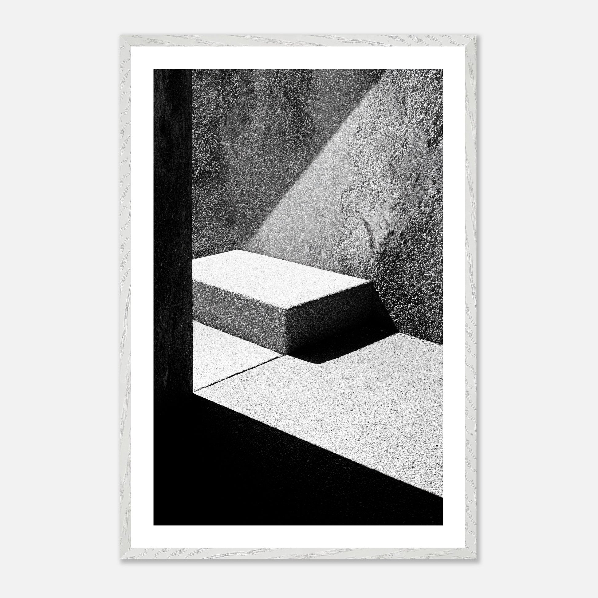 Elevated Plane - Art print in white frame