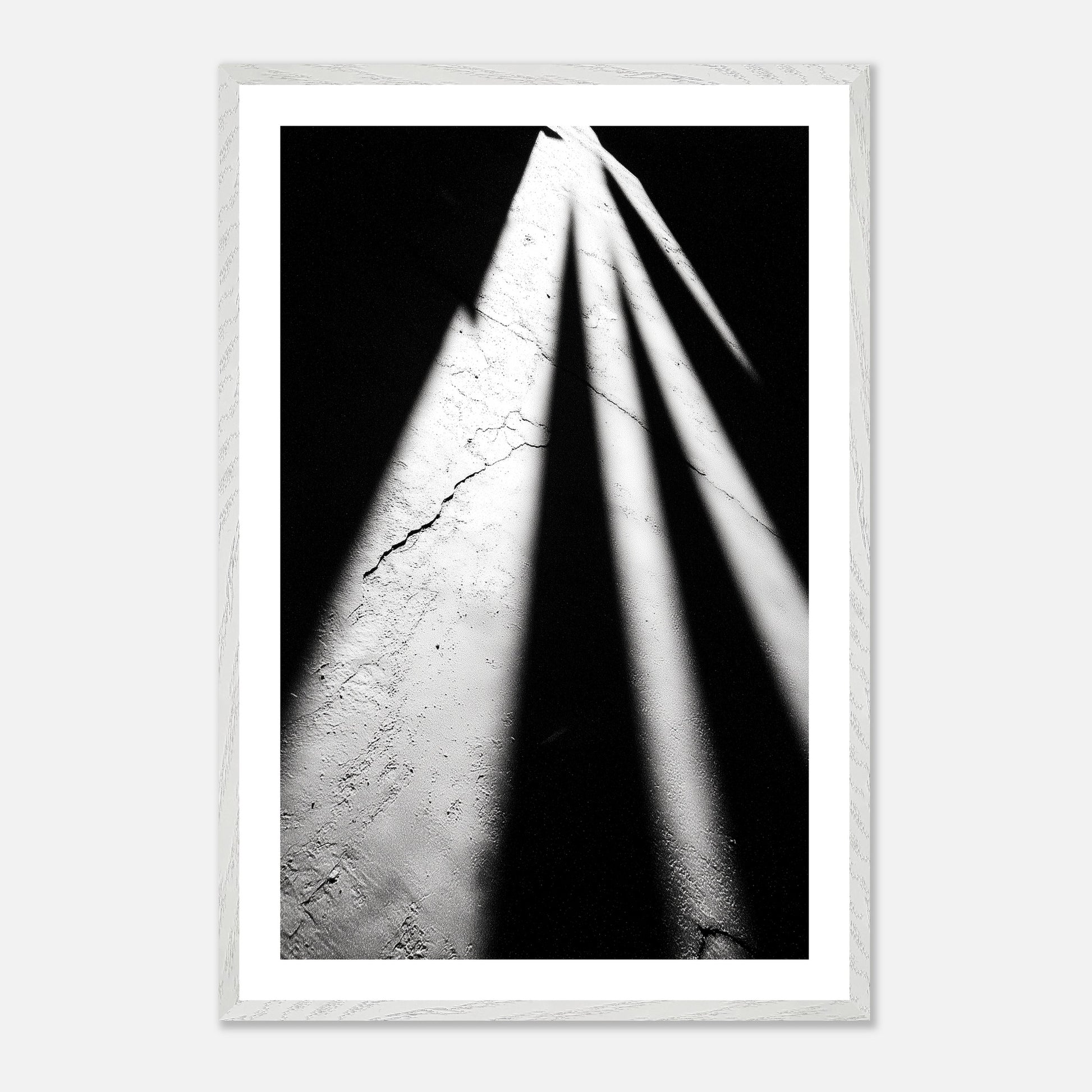 Shadow Spikes - Art print in white frame