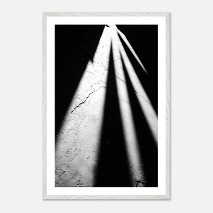 Shadow Spikes - Art print in white frame