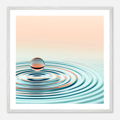 Horizon Drop - Art print in white frame