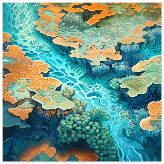 Coral Cascade - Coral Reef Magic - Wall Art