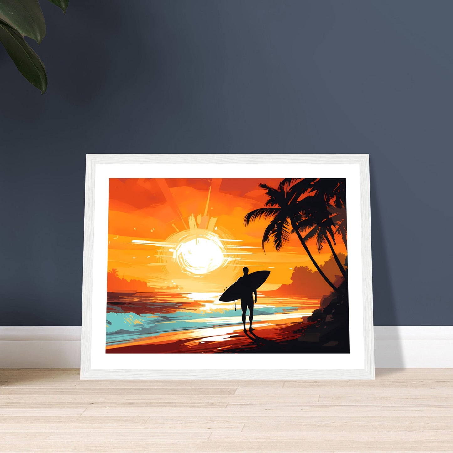 Twilight Reflection - Sunset Surfing - Wall Art