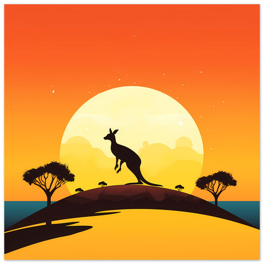 Outback Leap - Down Under Remixed Series - Wall Art