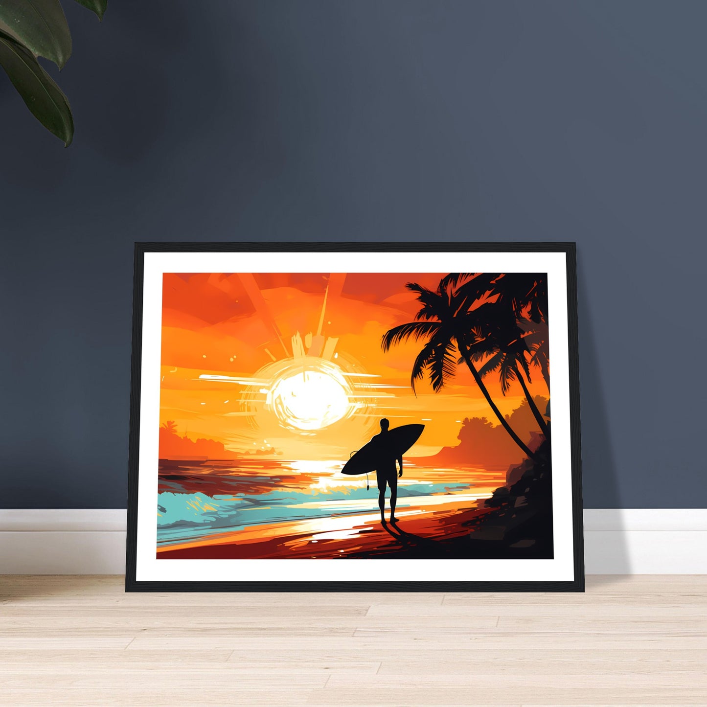 Twilight Reflection - Sunset Surfing - Wall Art
