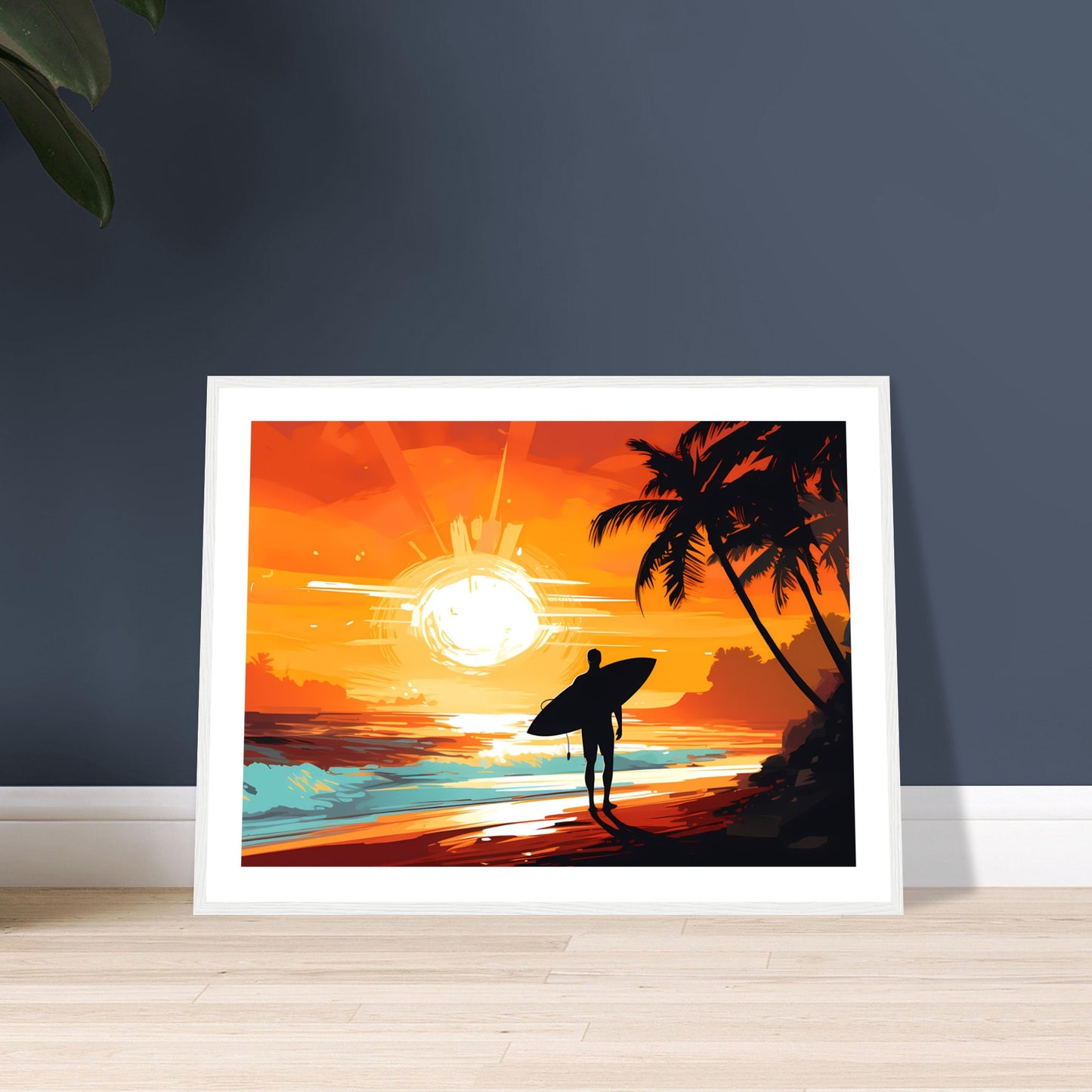 Twilight Reflection - Sunset Surfing - Wall Art