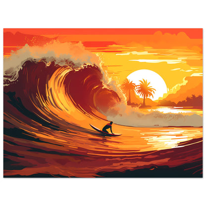 Anticipation in Gold - Sunset Surfing - Wall Art