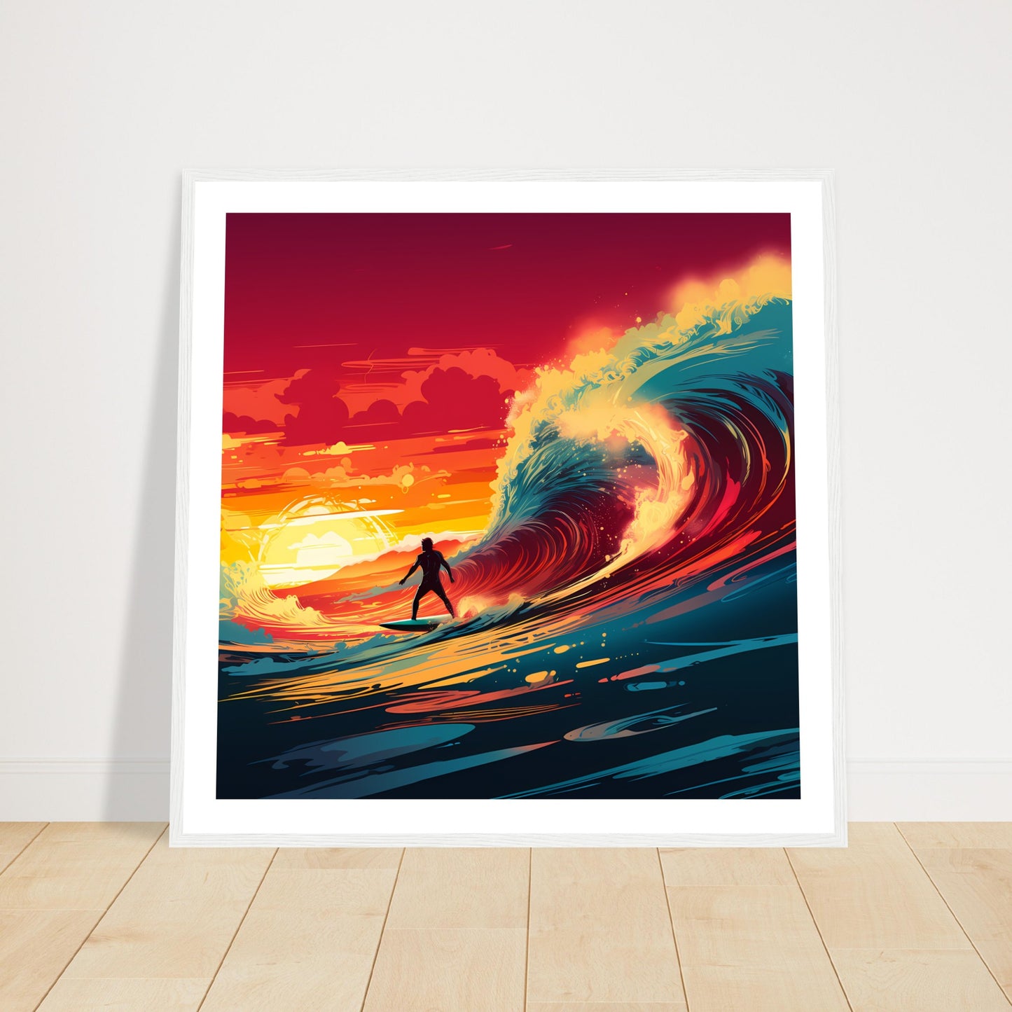 Twilight Merge - Sunset Surfing - Wall Art