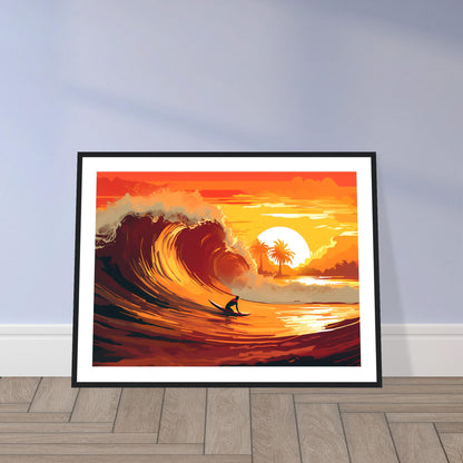 Anticipation in Gold - Sunset Surfing - Wall Art