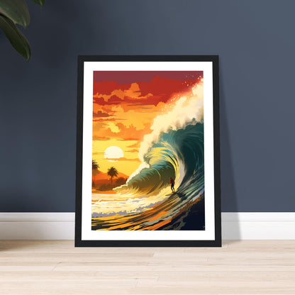 Sundown Surfing - Sunset Surfing - Wall Art