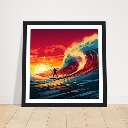 Twilight Merge - Sunset Surfing - Wall Art