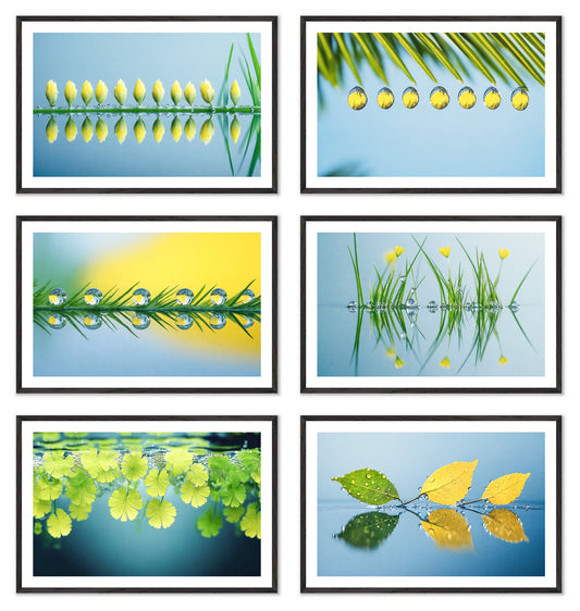 The Surface - Gallery wall set with art prints in black frame