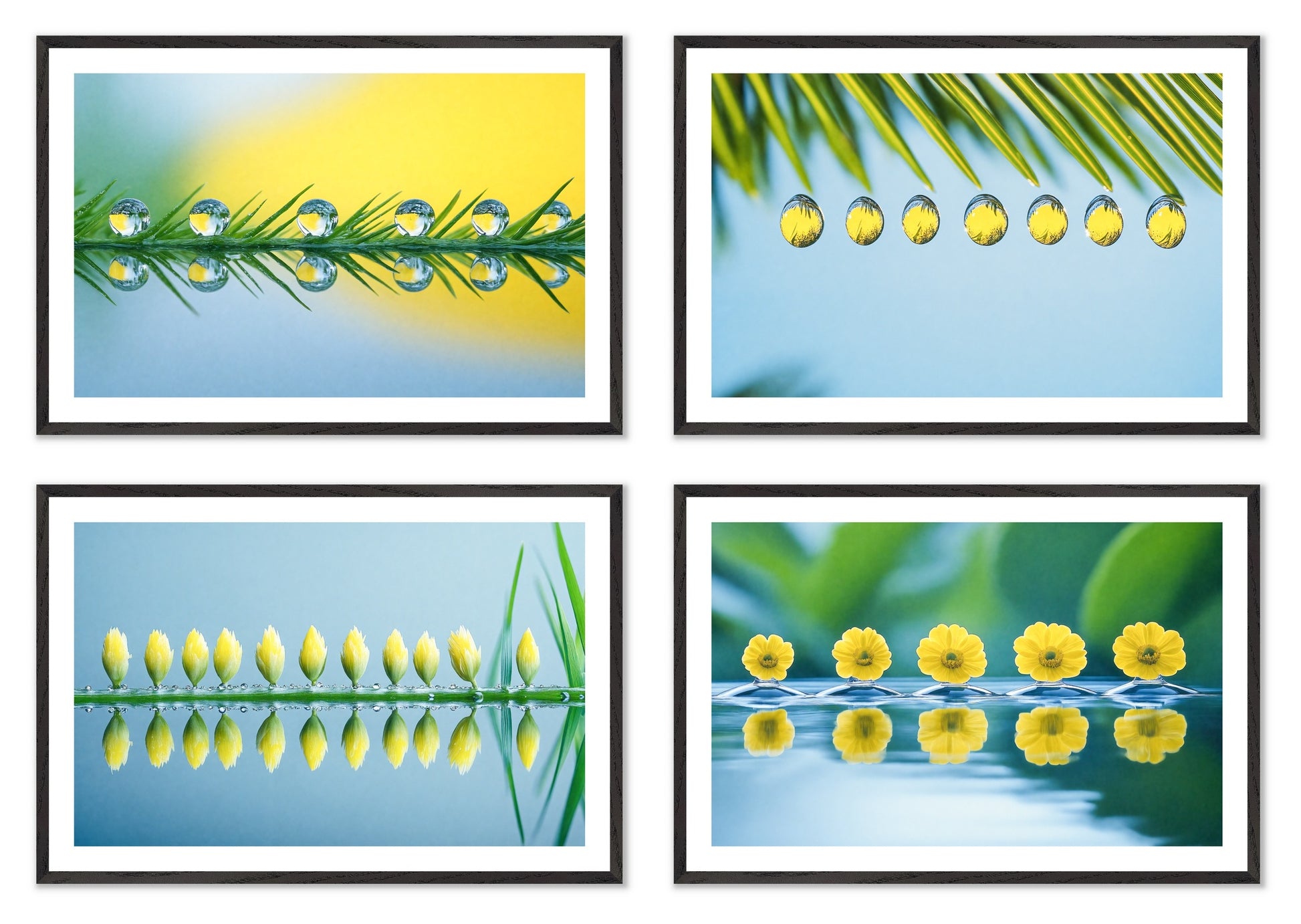 The Surface - Gallery wall set with art prints in black frame