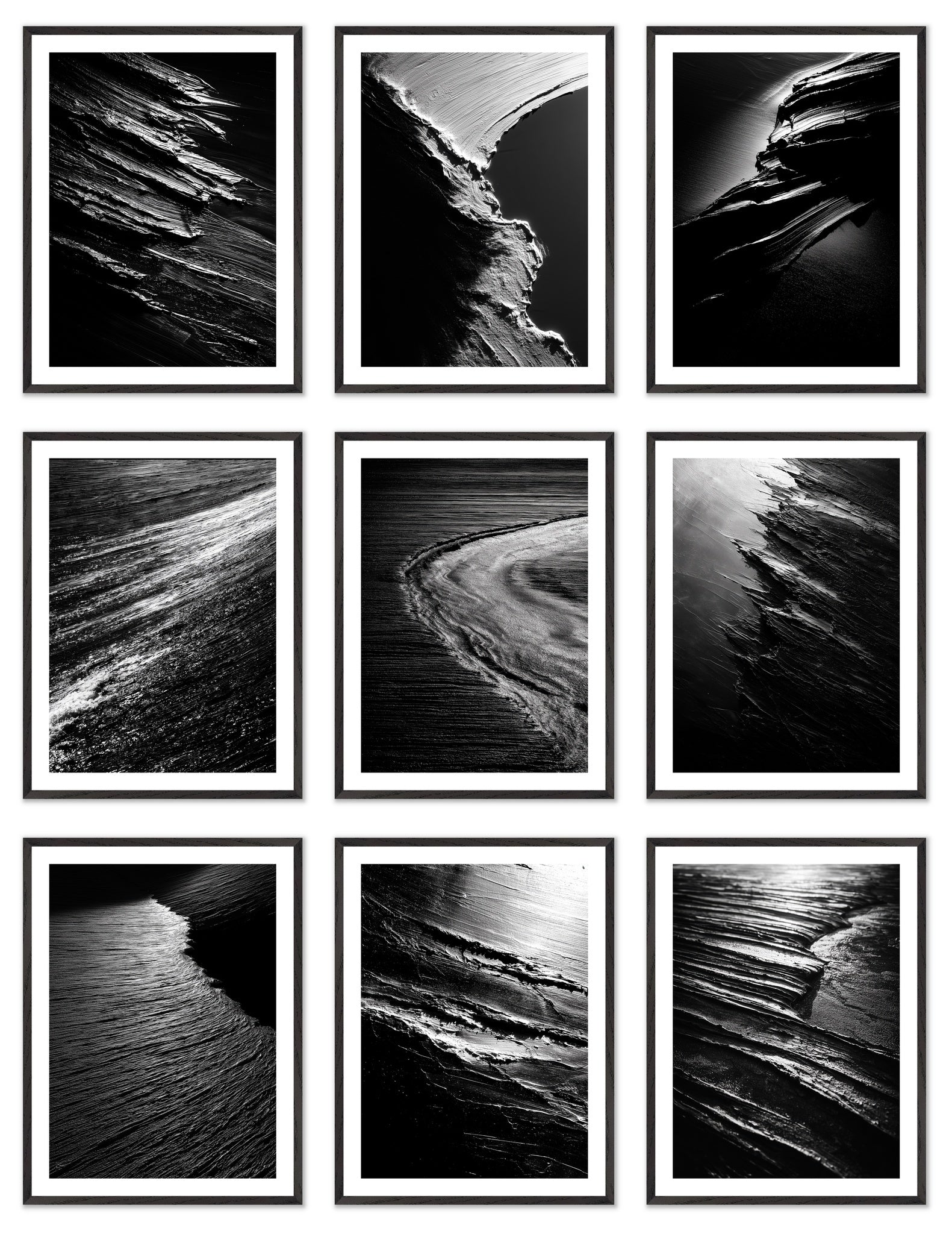 Terra Incognita - Gallery wall set with art prints in black frame