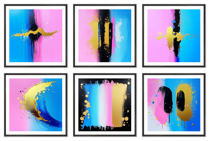 Argument - Gallery wall set with art prints in black frame